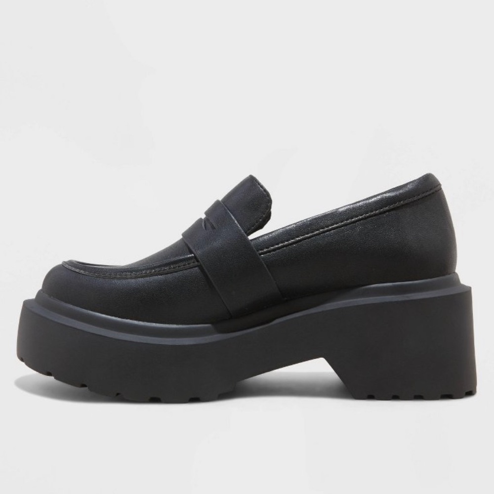 Wild fable Black Lacey Platform Loafer Size 11 - Picture 2 of 7